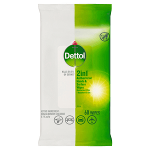 Dettol 2 in 1 Hand & Surfaces Anti-Bacterial Wipes