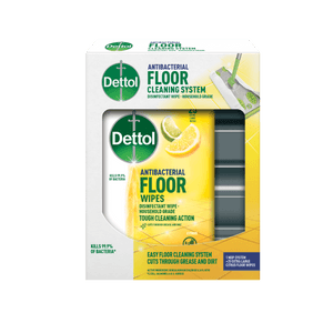 Dettol Antibacterial Floor Mop System, Pack of 25 Wipes